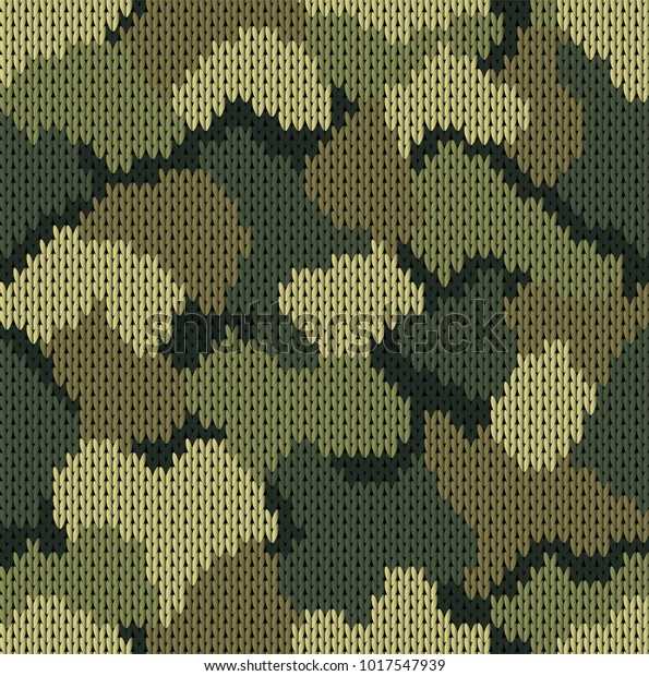 Camouflage knitting pattern