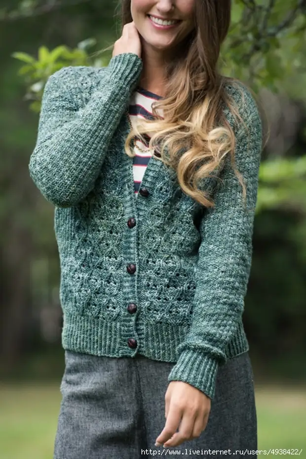 Cap sleeve cardigan knitting pattern