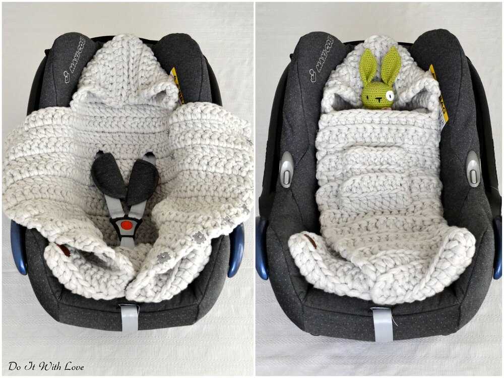 Car seat poncho knitting pattern