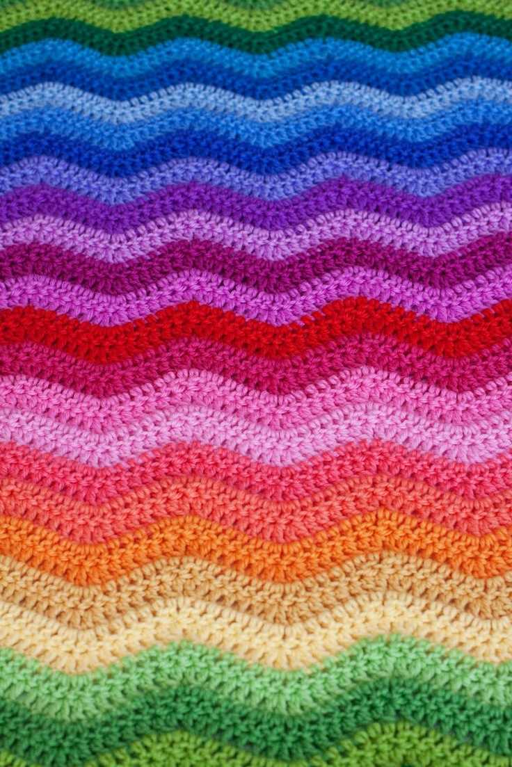 Knit ripple pattern