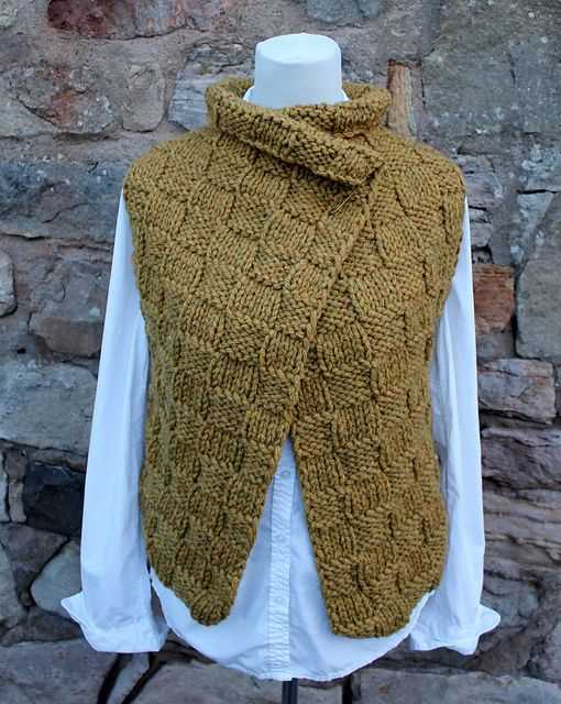 Knitting pattern vest bulky yarn