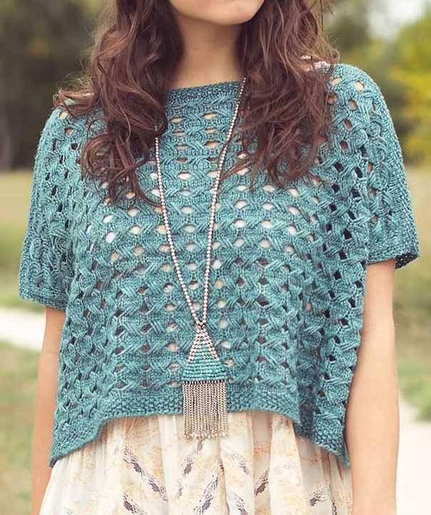 Knitting patterns for womens tops