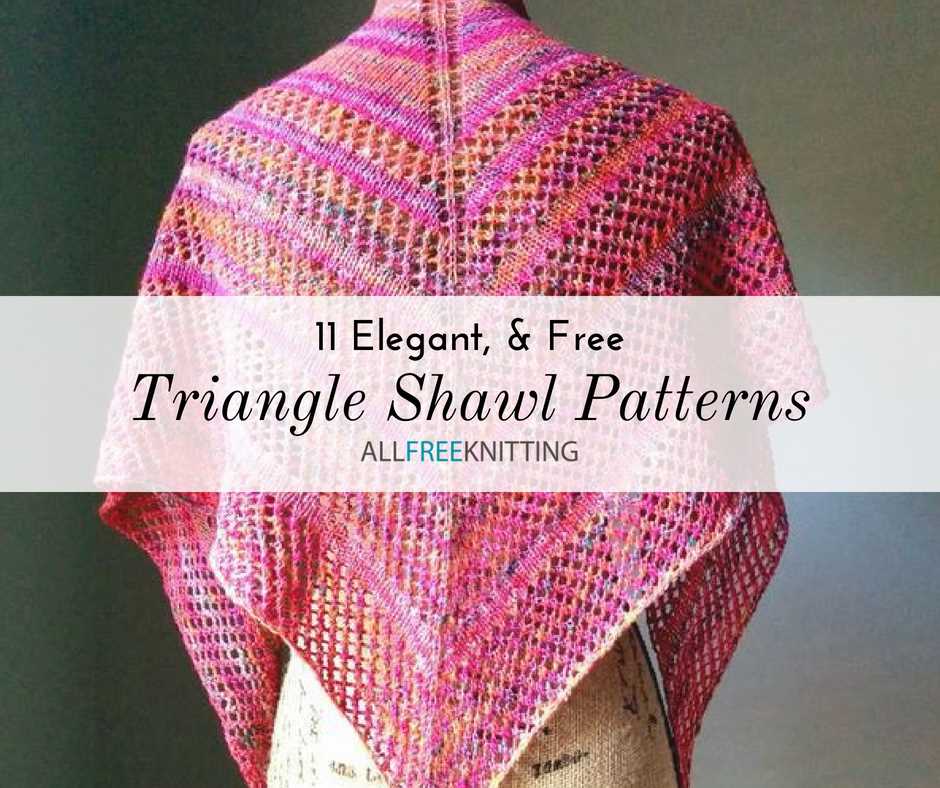 Chunky knit triangle shawl pattern