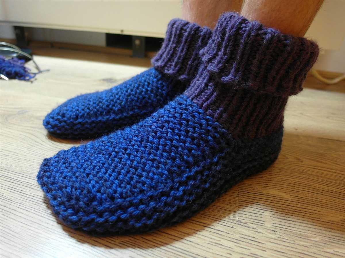 Knit slippers pattern