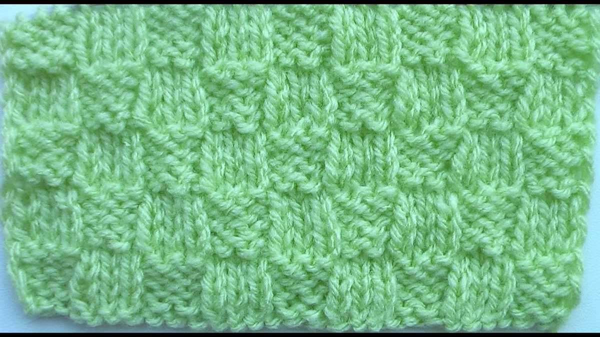 Checkerboard knit scarf pattern