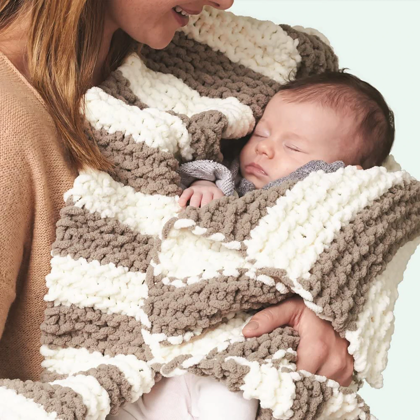 Chenille blanket knitting pattern