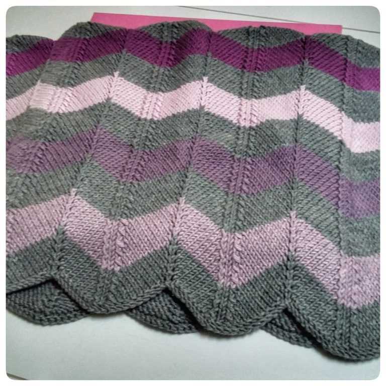 Chevron knit blanket pattern