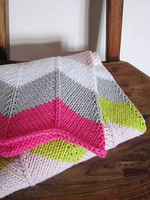 Chevron knit blanket pattern