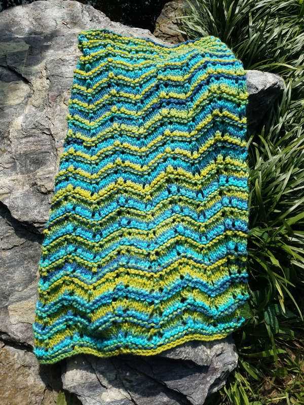 Chevron knit blanket pattern