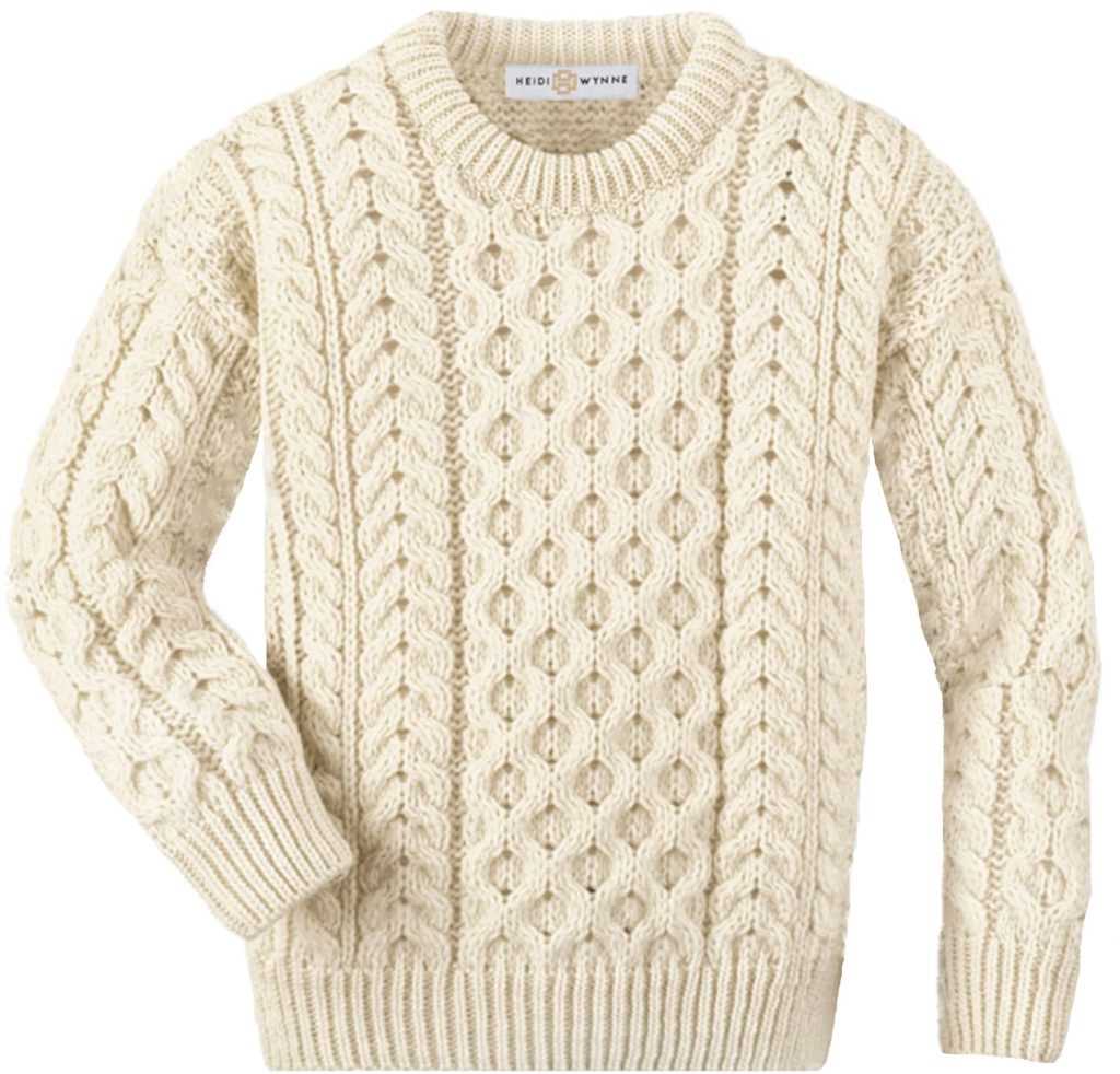 Child's cable knit sweater pattern