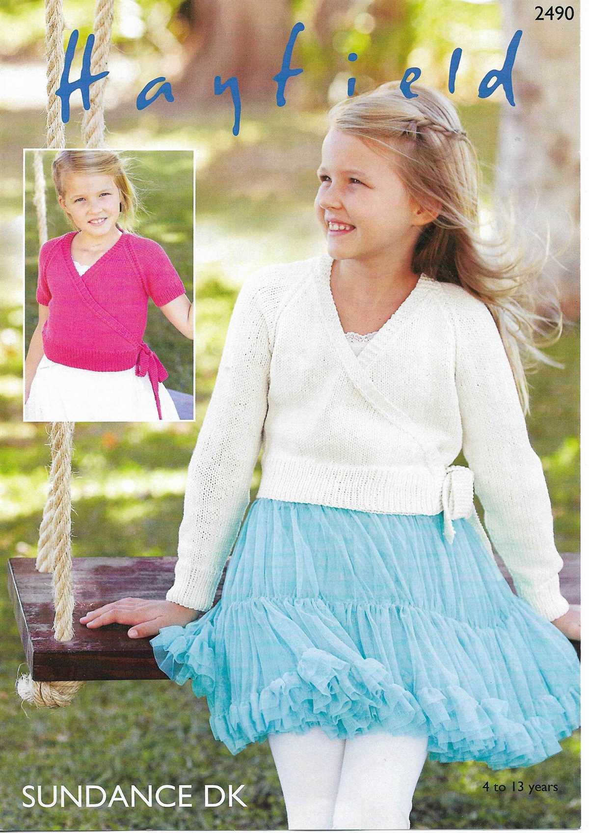 Childs ballet cardigan knitting pattern
