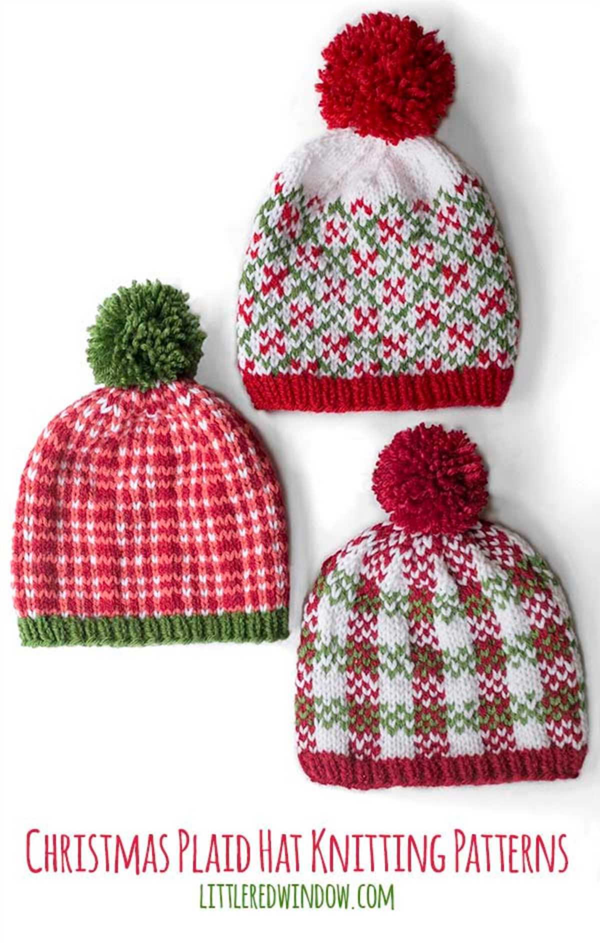 Christmas knitting hat patterns