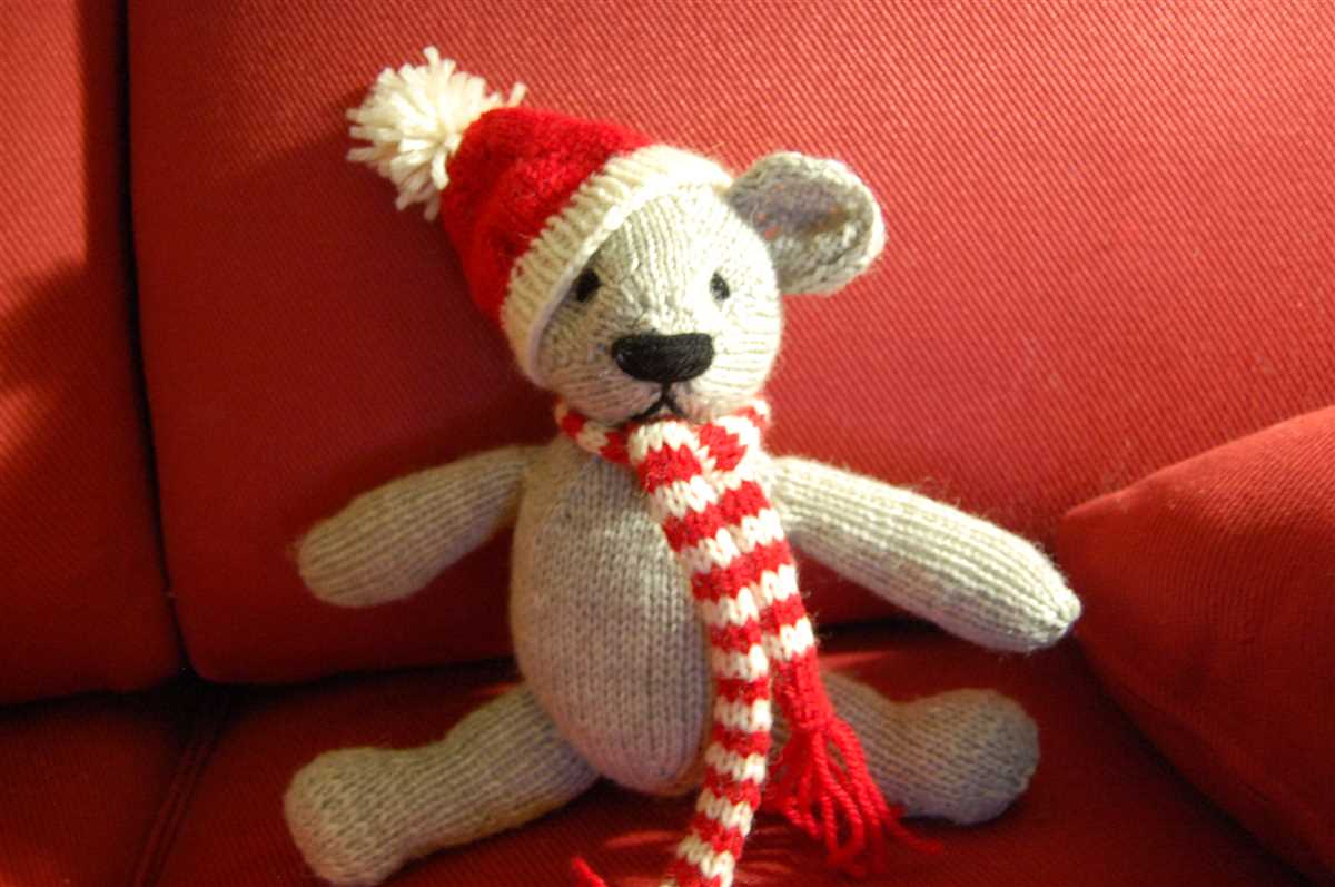Christmas teddy bear knitting pattern