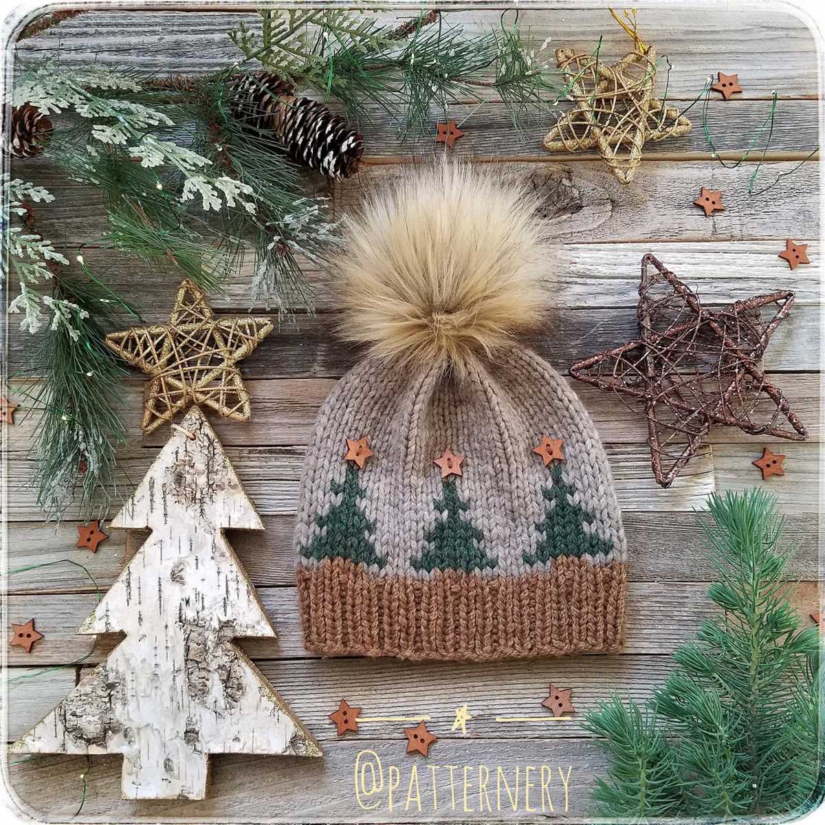 Christmas knit hat patterns