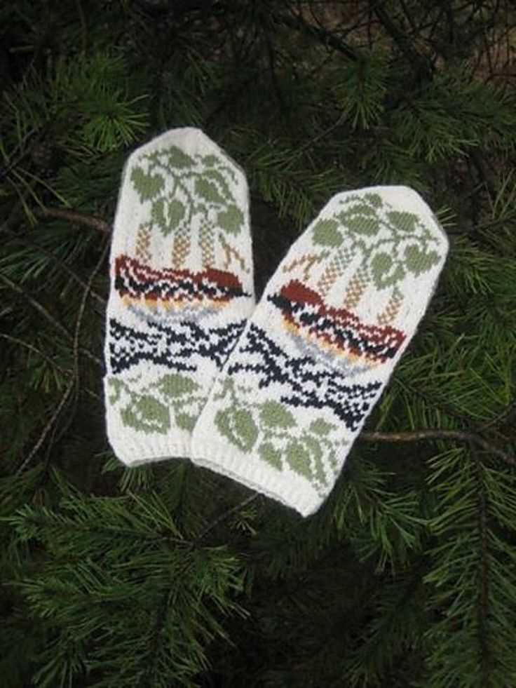 Christmas mittens knitting pattern