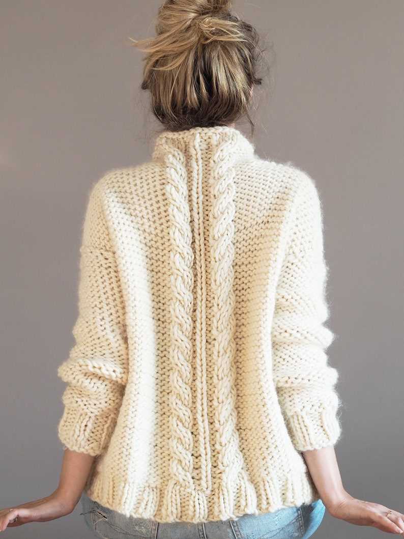 Chunky cable knit jumper pattern