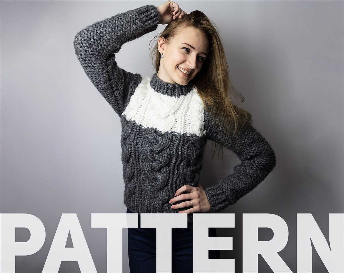 Chunky cable knit jumper pattern