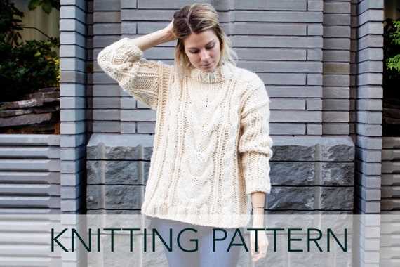 Chunky cable knit jumper pattern