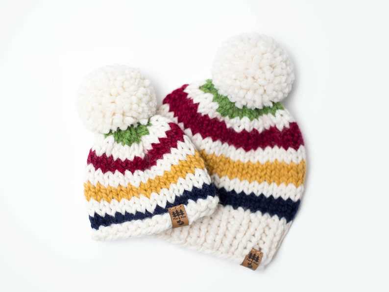 Chunky knit beanie hat pattern
