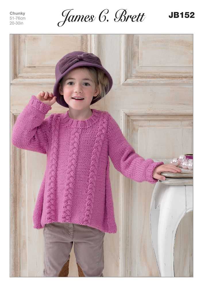 Chunky knit childrens cardigan pattern