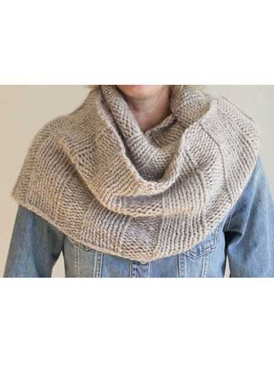 Chunky knit cowl pattern