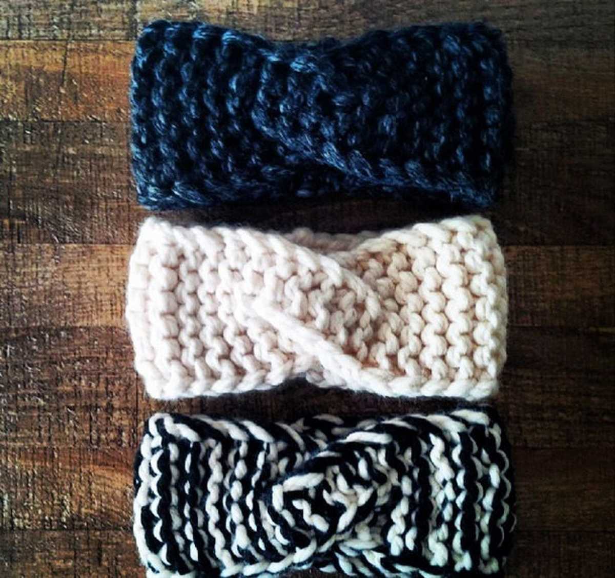 Chunky knit headband pattern