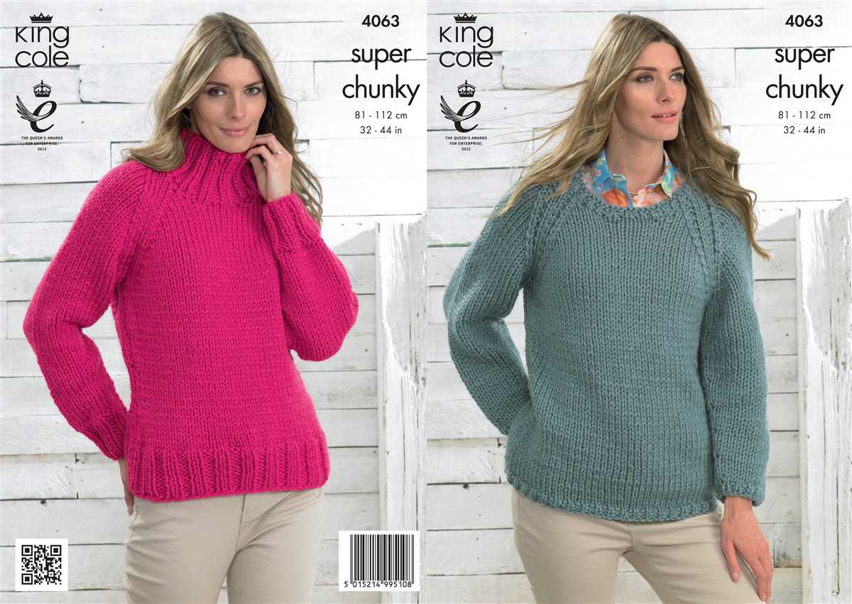 Chunky knit jumper pattern