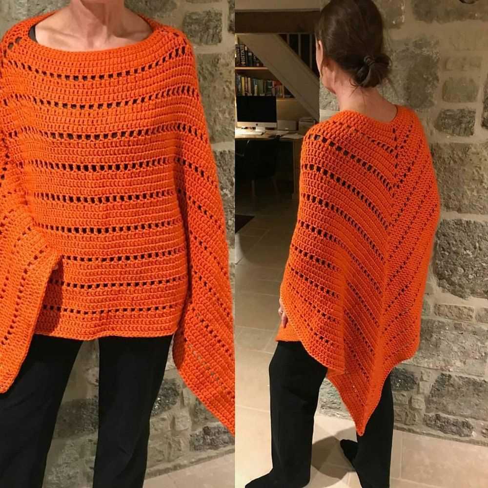 Chunky knit poncho pattern