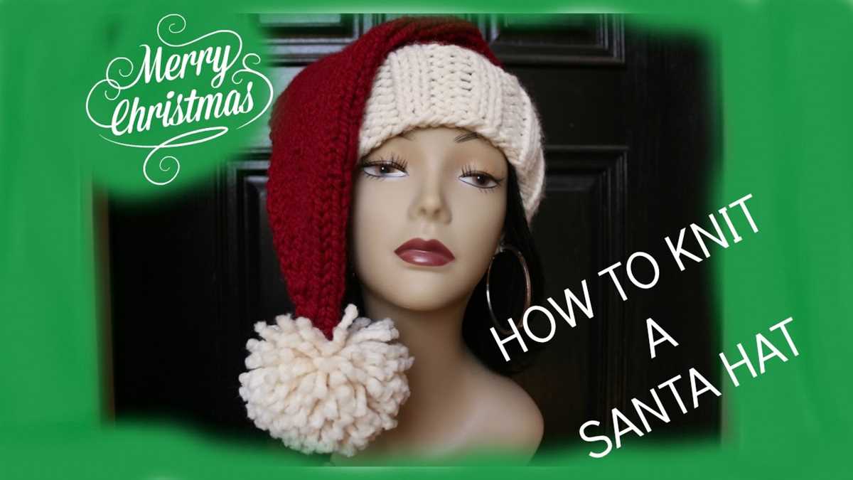 Chunky knit santa hat pattern