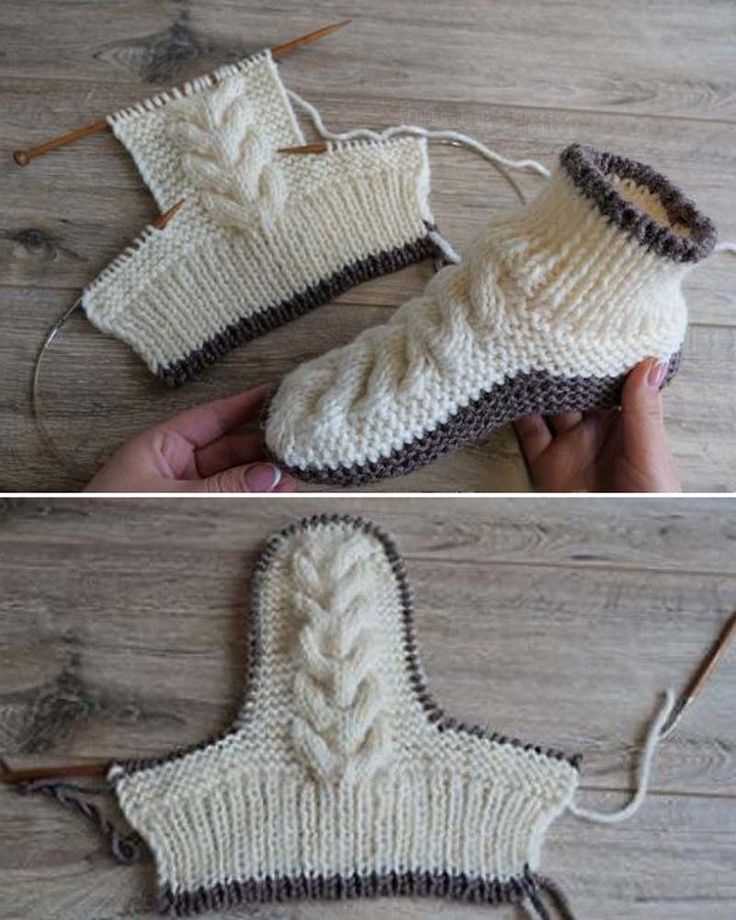 Chunky knit slippers free pattern