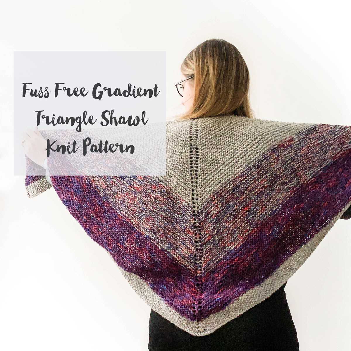 Chunky knit triangle shawl pattern