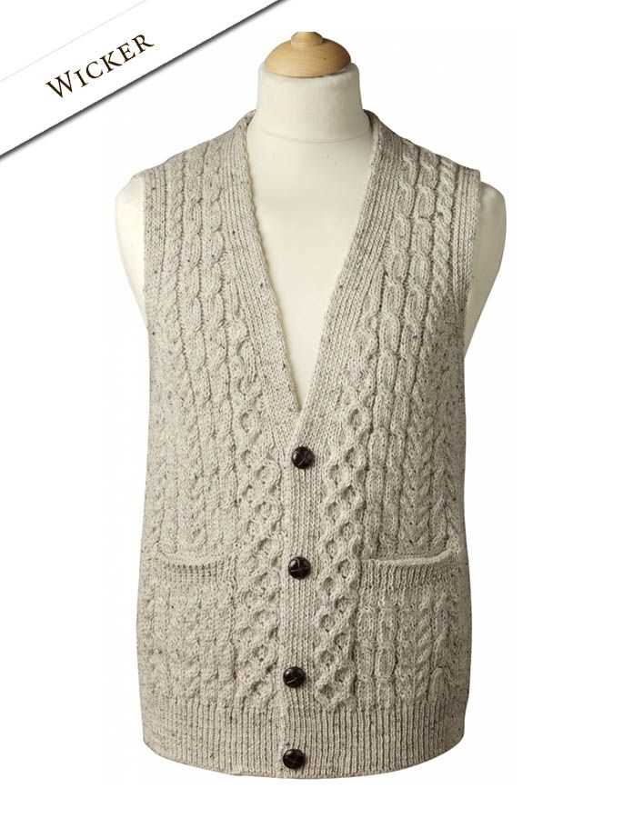 Chunky knit waistcoat pattern