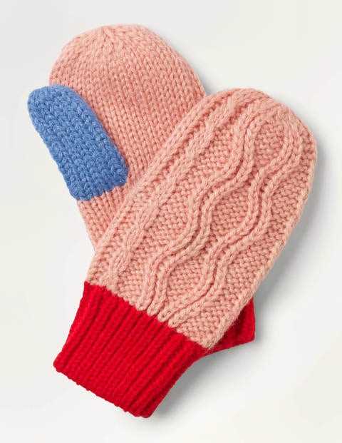 Chunky cable knit mittens pattern