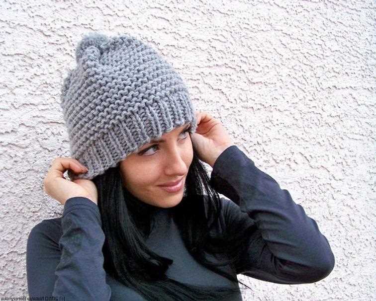 Chunky knit beanie hat pattern