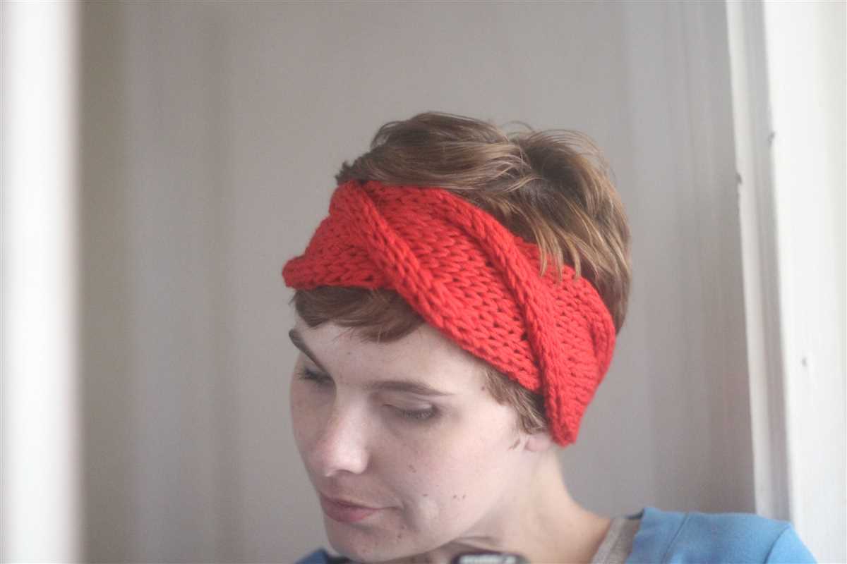 Chunky knit headband pattern