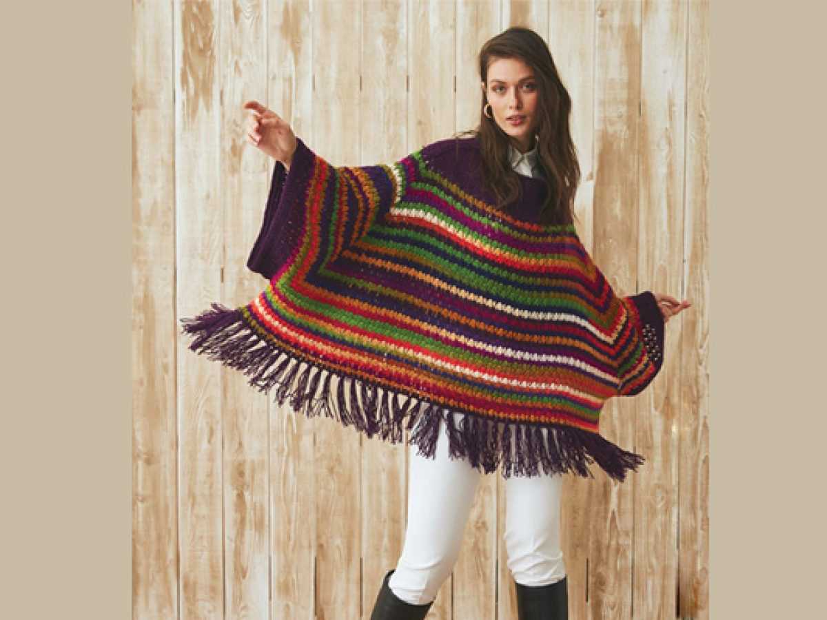 Chunky knit poncho pattern