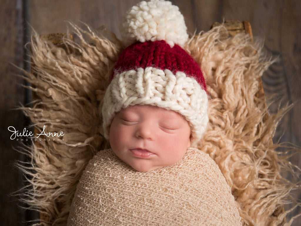 Chunky knit santa hat pattern