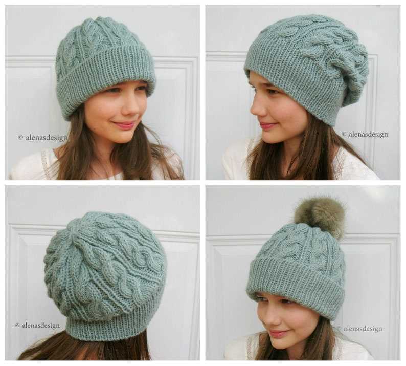 Chunky knit slouchy hat pattern