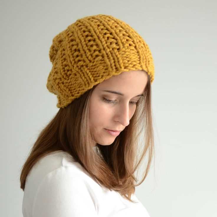 Chunky knit slouchy hat pattern