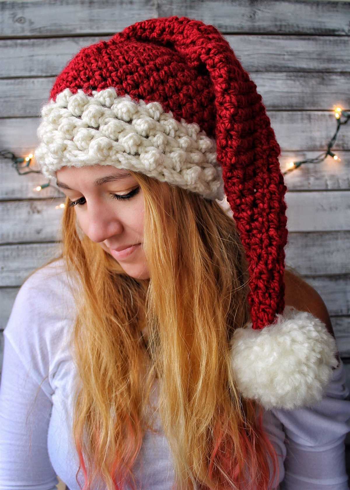 Chunky santa hat knitting pattern
