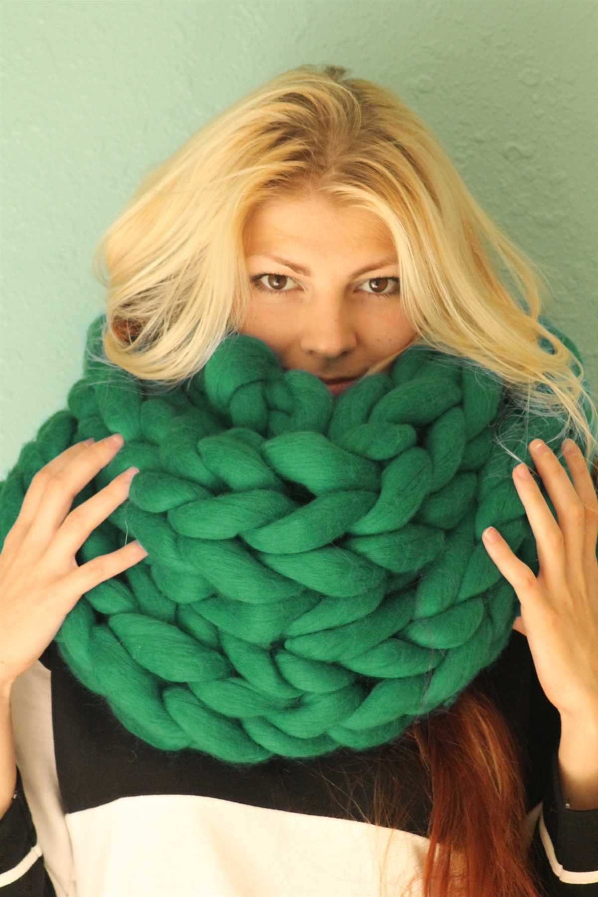 Chunky yarn scarf knit pattern