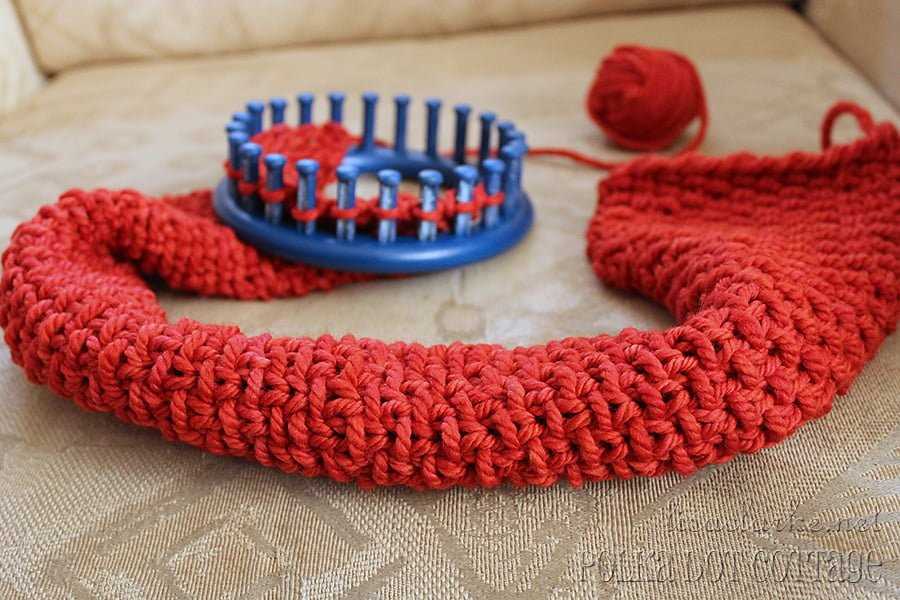 Circle loom knit scarf pattern