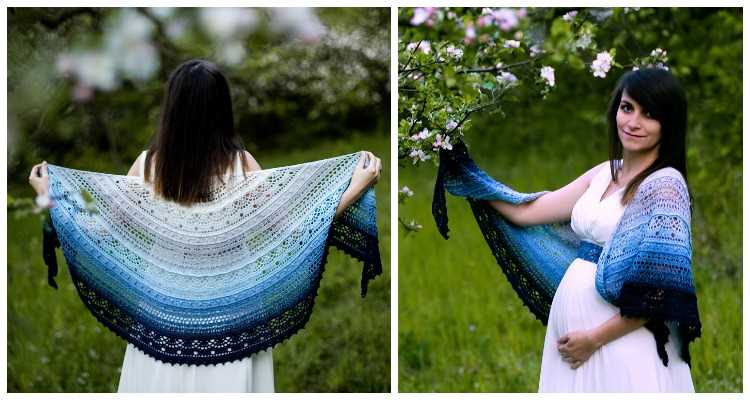 Circular shawl knitting pattern