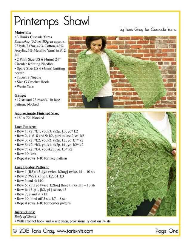 Circular shawl knitting pattern