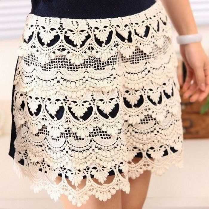 Knitted lace skirt pattern