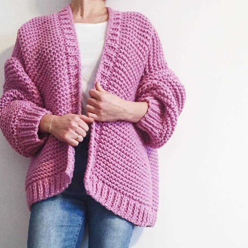 Cocoon style cardigan knitting pattern