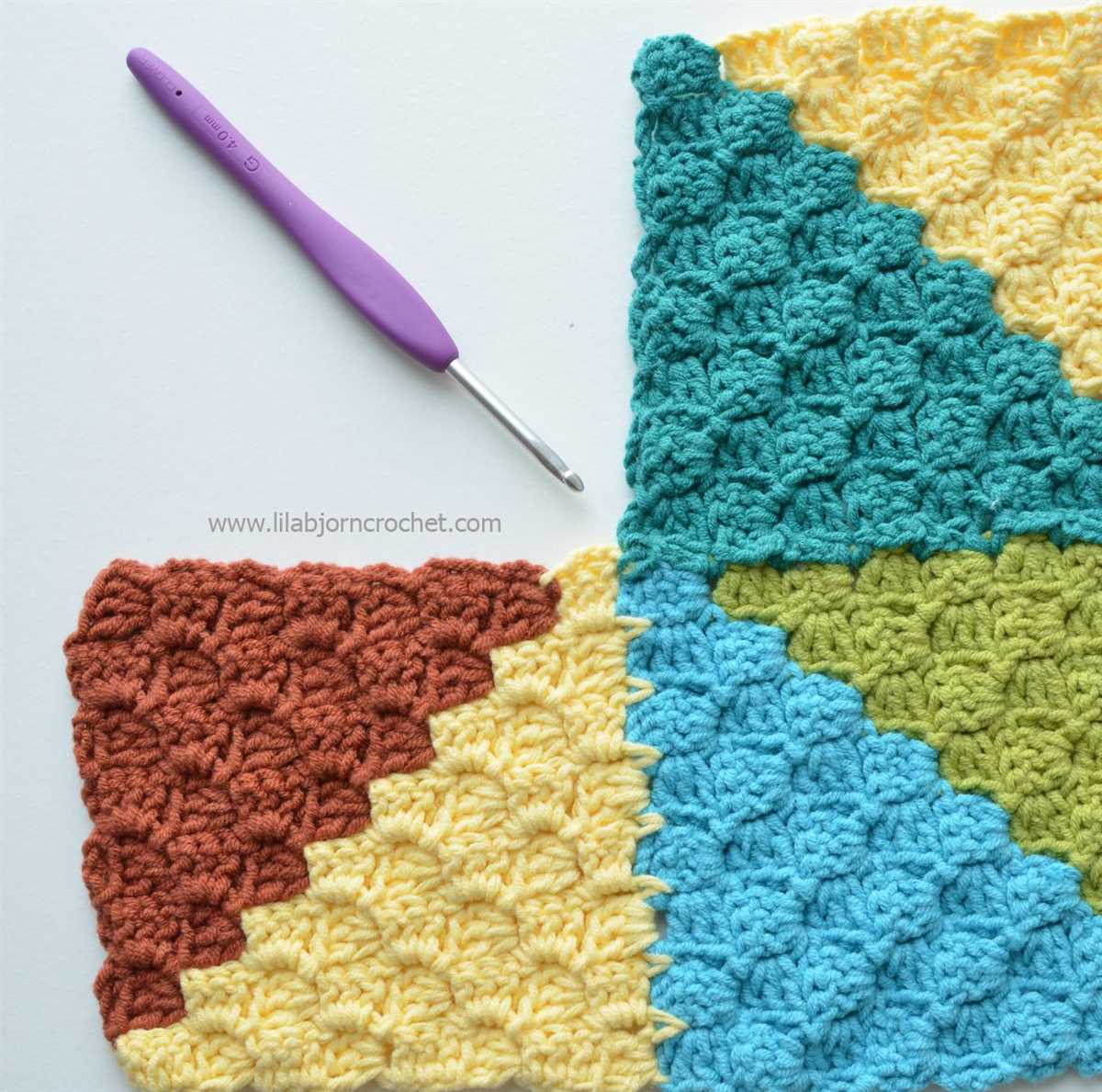 Corner to corner knitted blanket free pattern