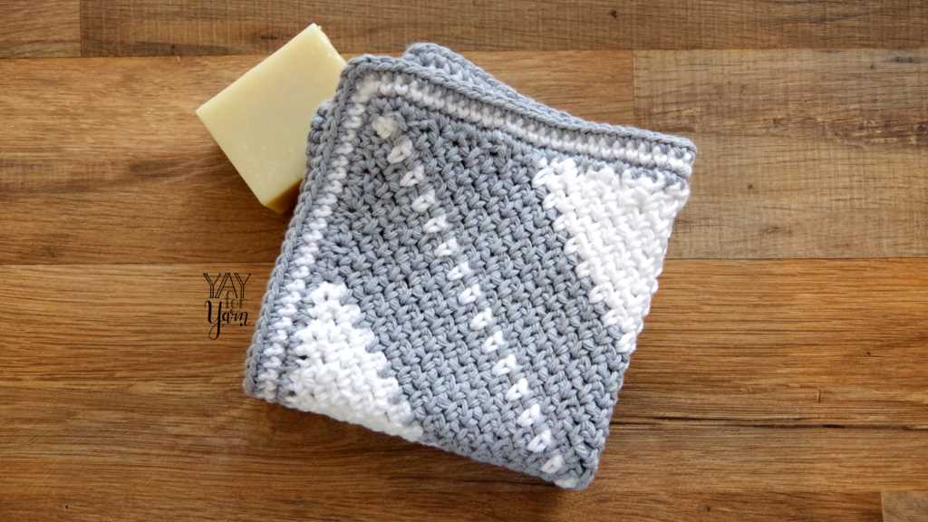 Corner to corner knit dishcloth pattern