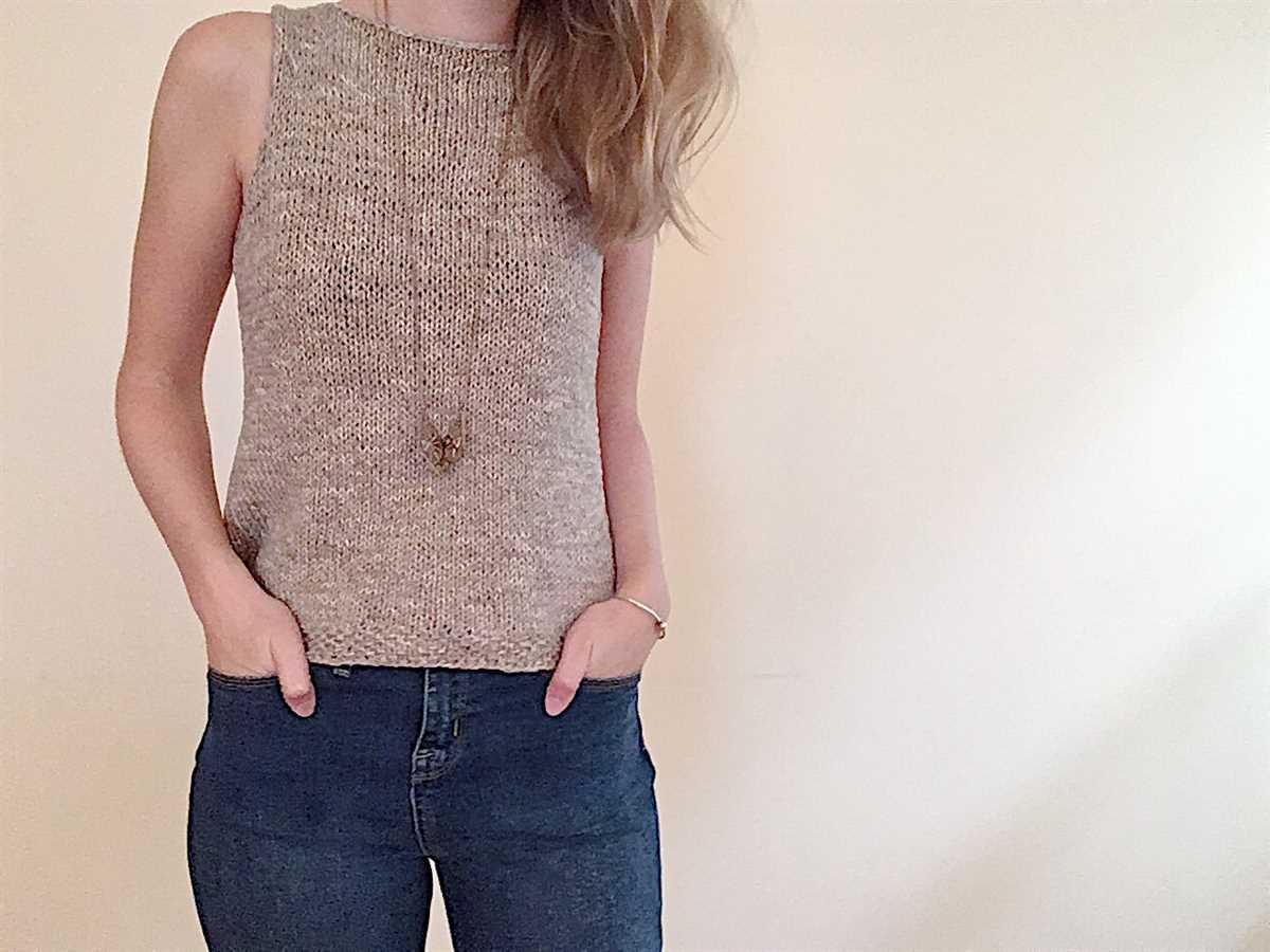Cotton knit tank top pattern