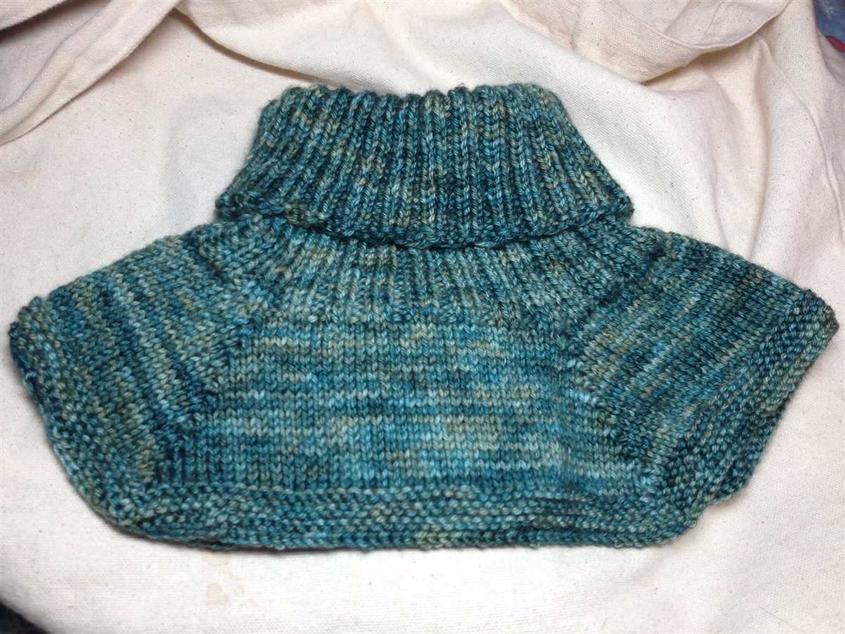 Knit turtleneck dickey pattern